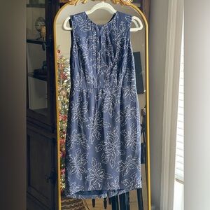 Pendleton Vintage Navy and White Floral Shift Dress